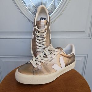 VEJA Campo Leather Platine Pierre Sneakers Rose Gold